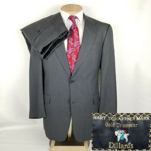 Hart Schaffner Marx Gold Trumpeter Mens Suit 42L